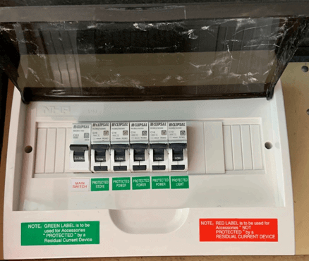 Safety switches in an AZTECH Electrical switchboard